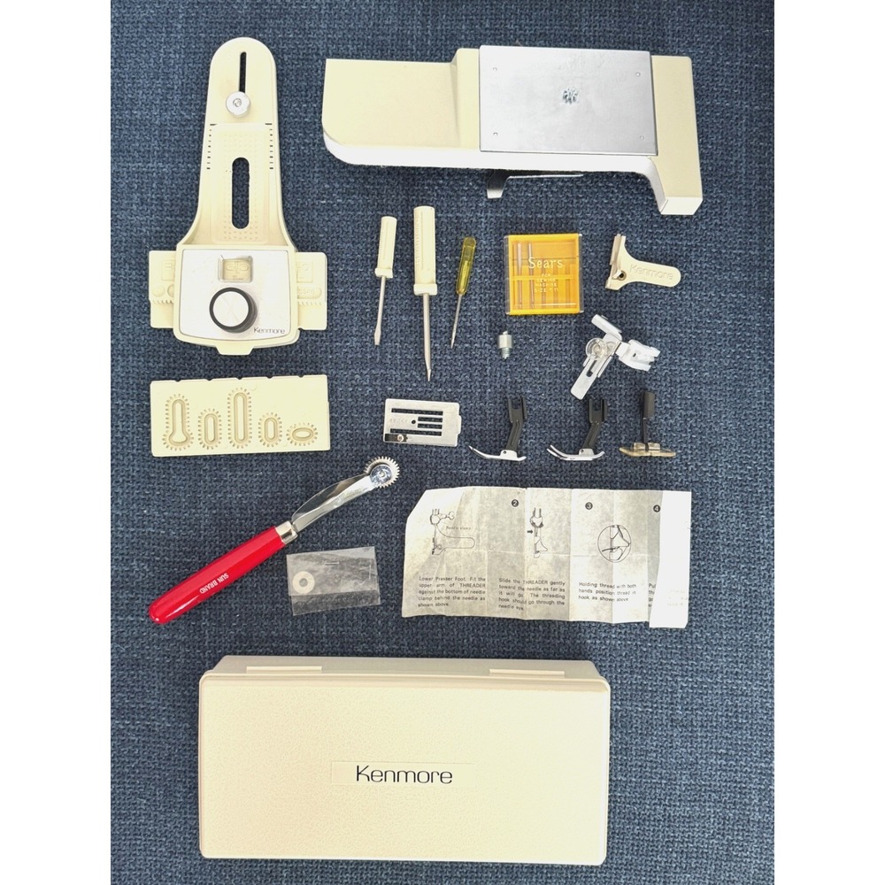 Sears Kenmore Low Shank BUTTONHOLE FREE ARM 95040 w/ Templates Accessories Box